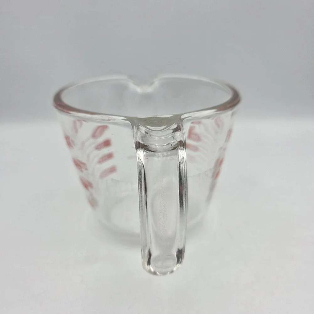 Vintage PYREX 1 Cup 8oz Measuring Cup Glass Red Lettering Made in USA Corning #2